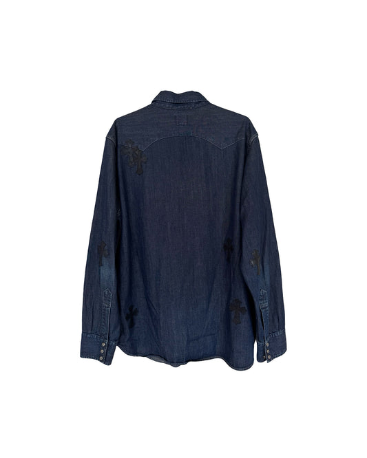 CH Levis Dark Blue Denim Shirt With Patches