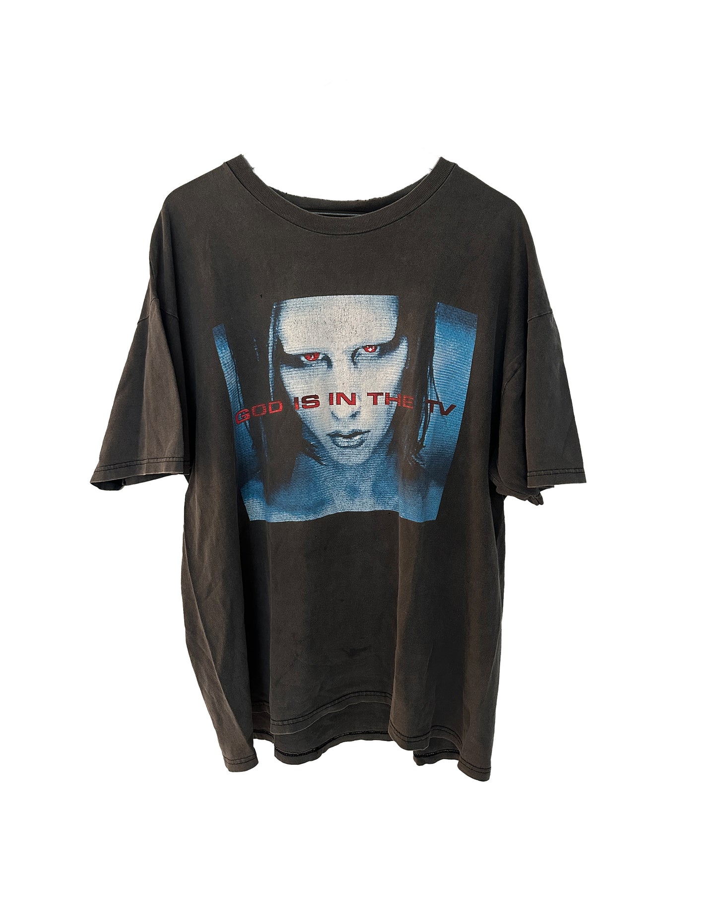 MARILYN MANSON GOD IS IN THE TV VINTAGE FADED SHIRT