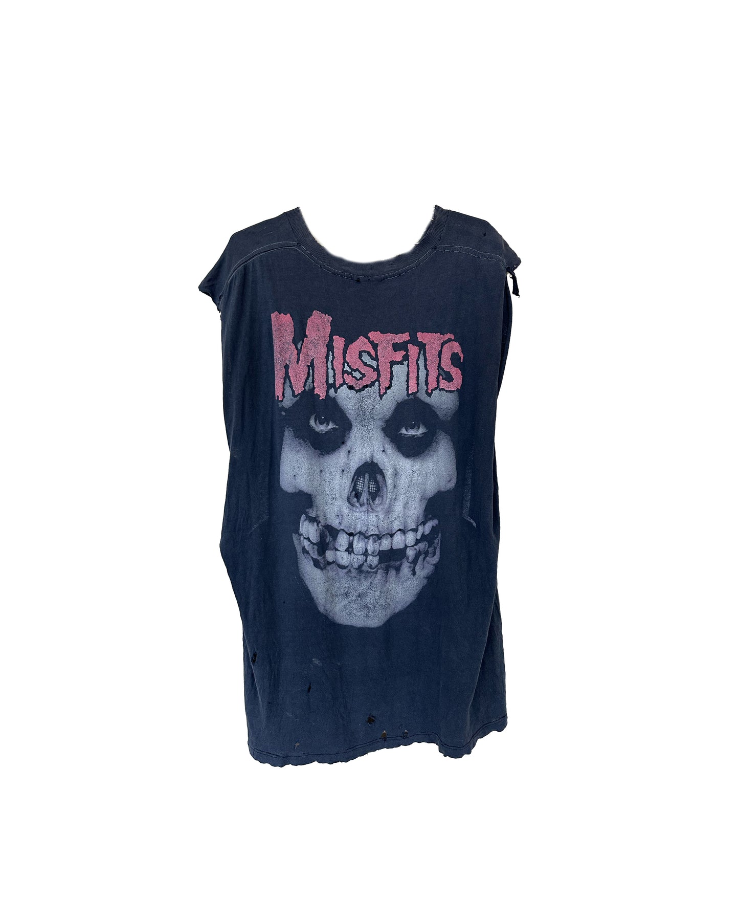 VINTAGE MISFITS DOUBLE SIDED THRASHED TANK TOP CUT OFF TEE