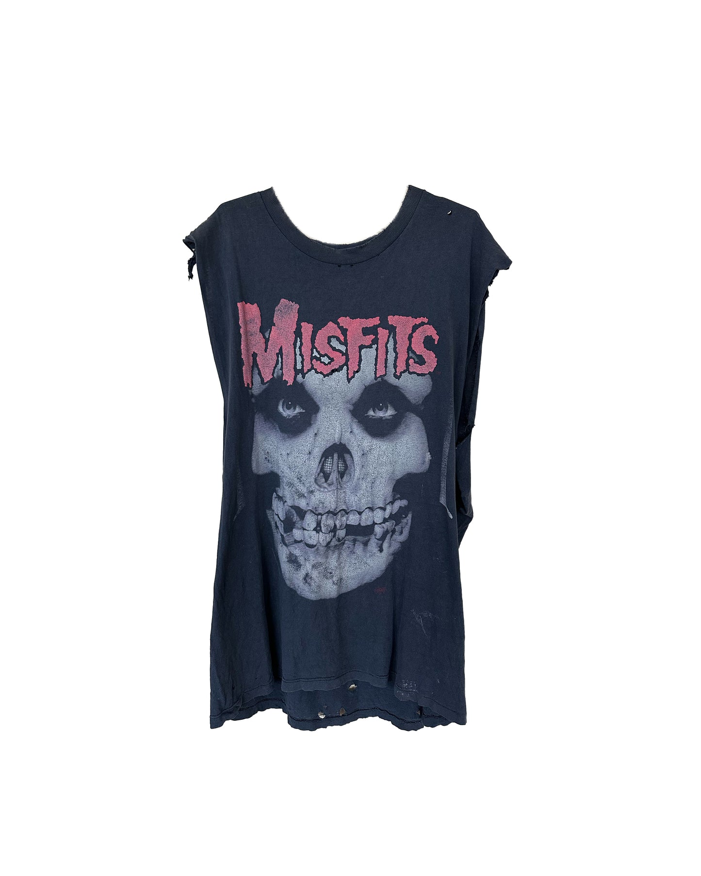 VINTAGE MISFITS DOUBLE SIDED THRASHED TANK TOP CUT OFF TEE