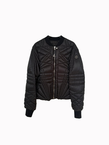 Moncler + Rick Owens Black Megapenta Flight Bomber Jacket