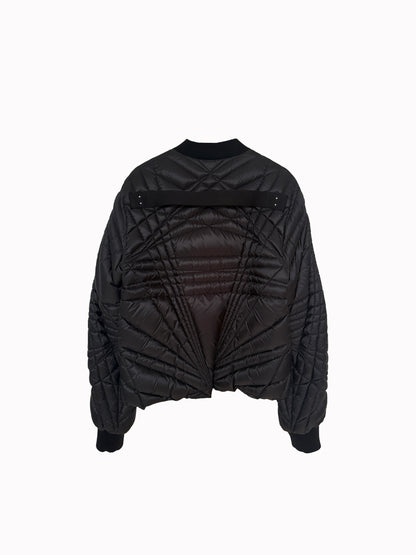 Moncler + Rick Owens Black Megapenta Flight Bomber Jacket