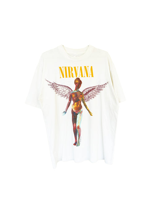 VINTAGE ORIGINAL NIRVANA IN UTERO BAND TEE