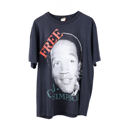 FREE OJ SIMPSON HE WILL ALWAYS BE MY HERO VINTAGE T-SHIRT