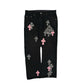 CHROME HEARTS PINK/CHECKERED FLEUR KNEE CROSS PATCH DENIM