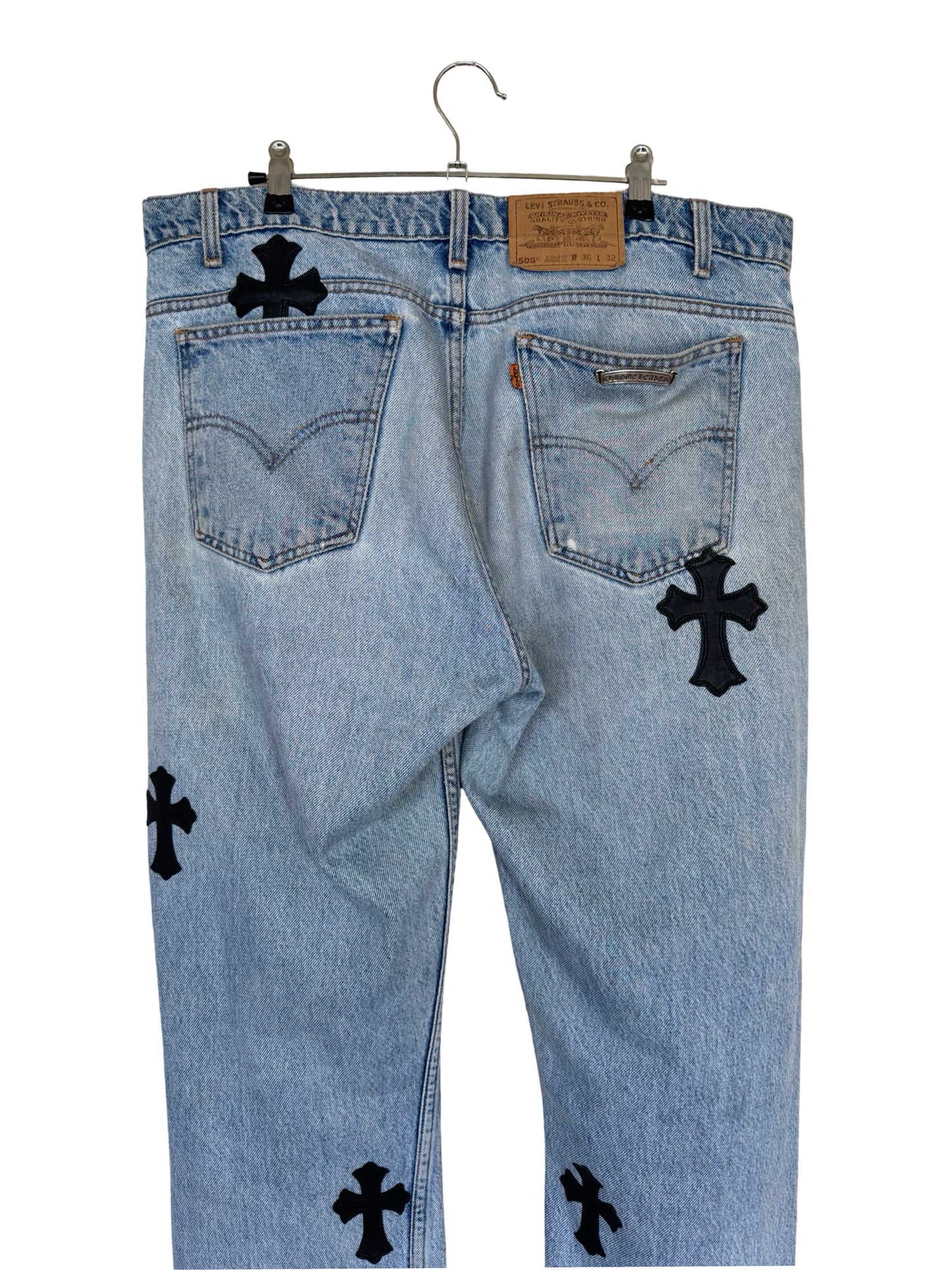 Chrome Hearts Denim With Black Patches