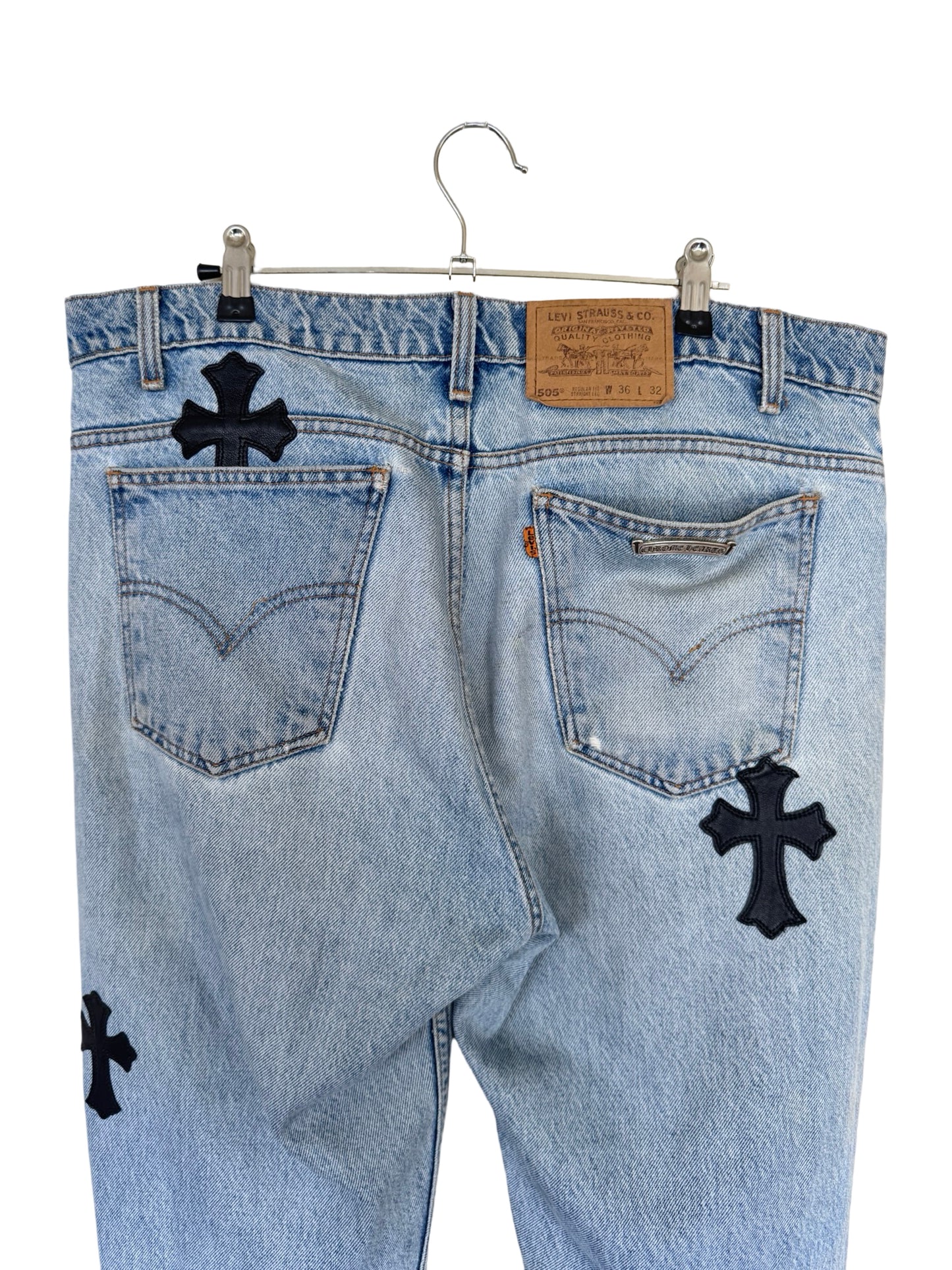 Chrome Hearts Denim With Black Patches