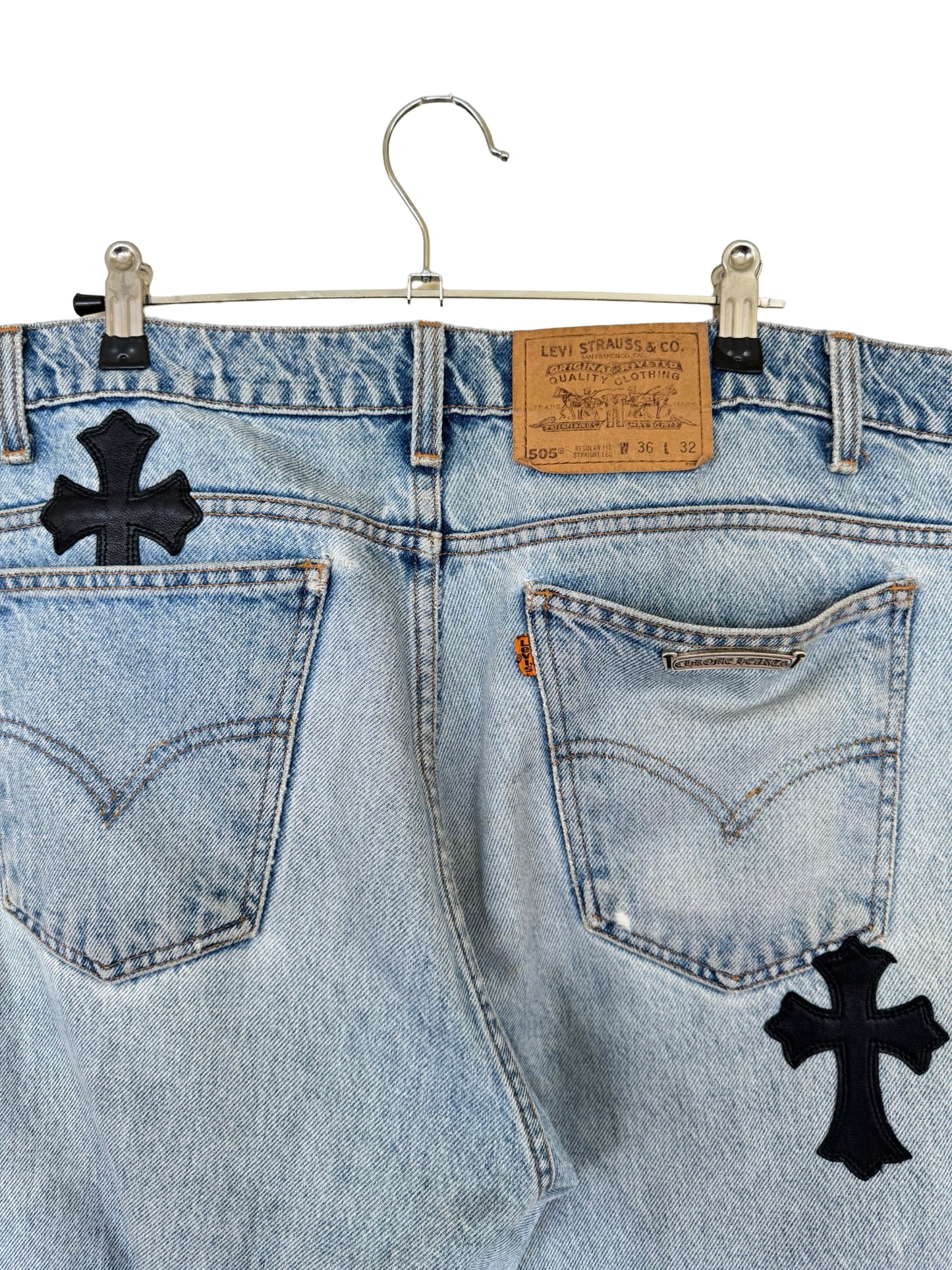 Chrome Hearts Denim With Black Patches