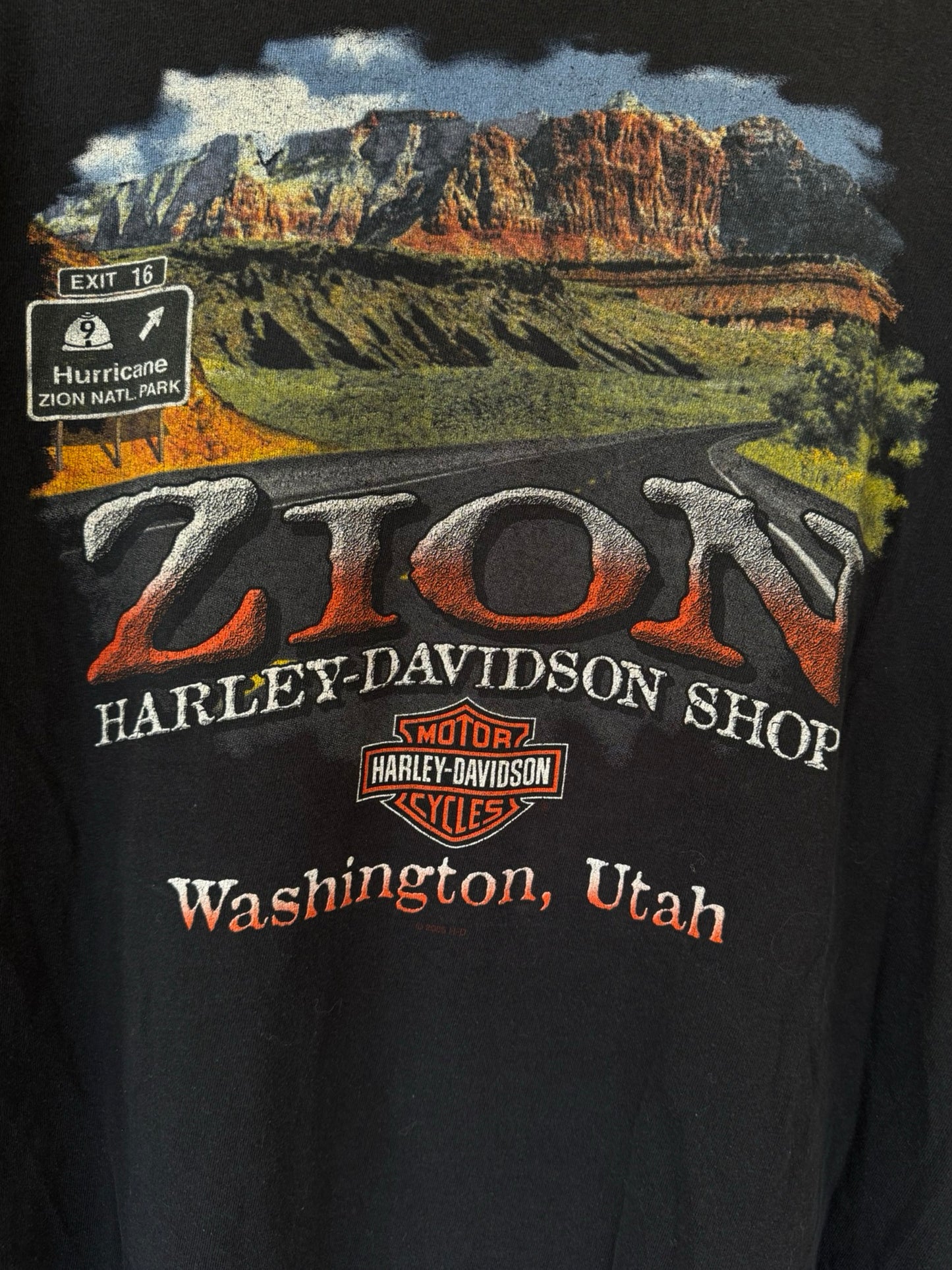 Harley Davidson Zion National Ringer Tee