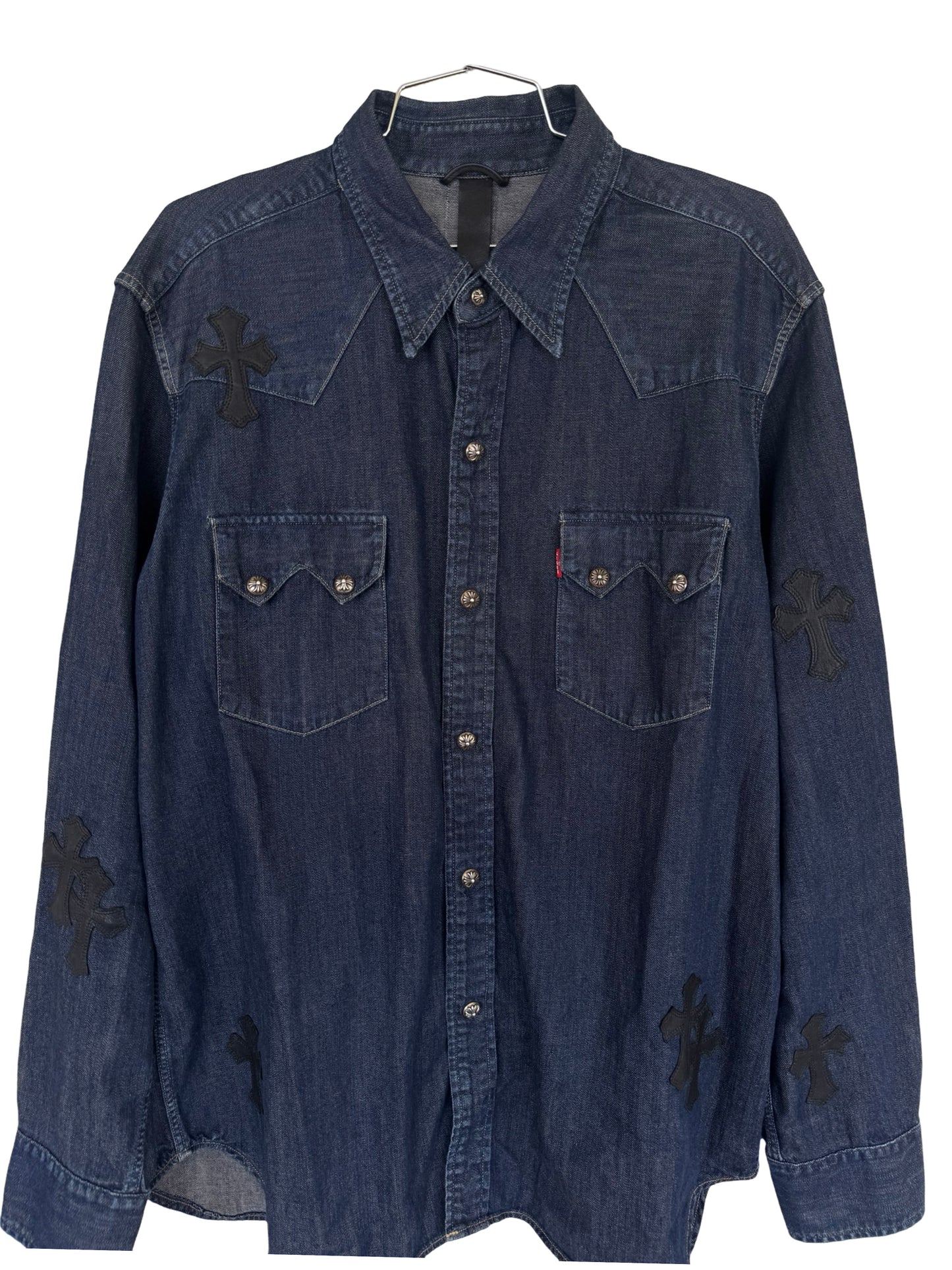 CH Levis Dark Blue Denim Shirt With Patches