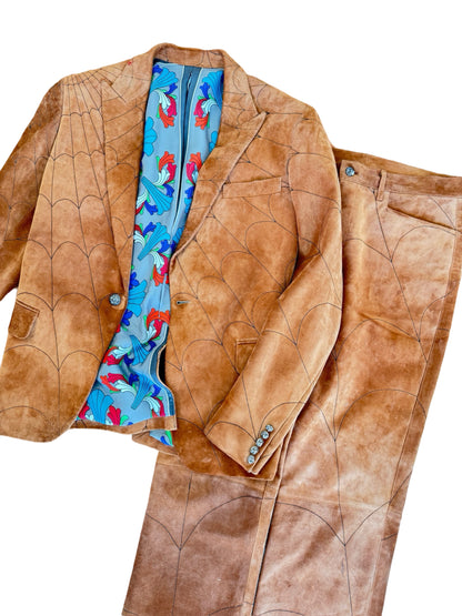1/1 Chrome Hearts Suede Suit + Pants