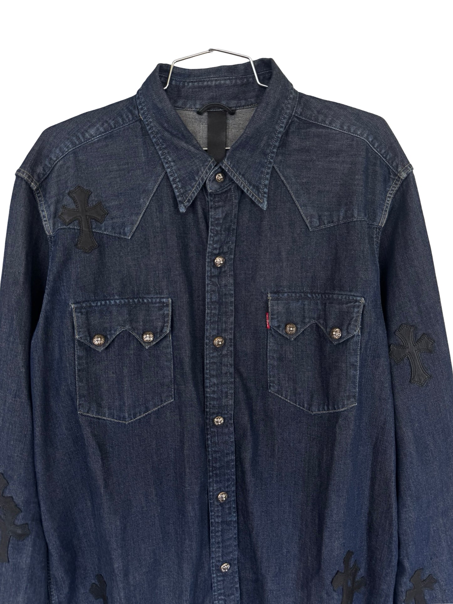 CH Levis Dark Blue Denim Shirt With Patches