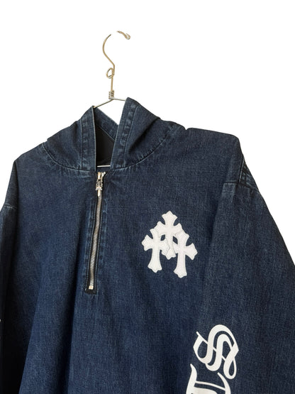 Chrome Hearts Blue & White Cross Patch Denim Anorak