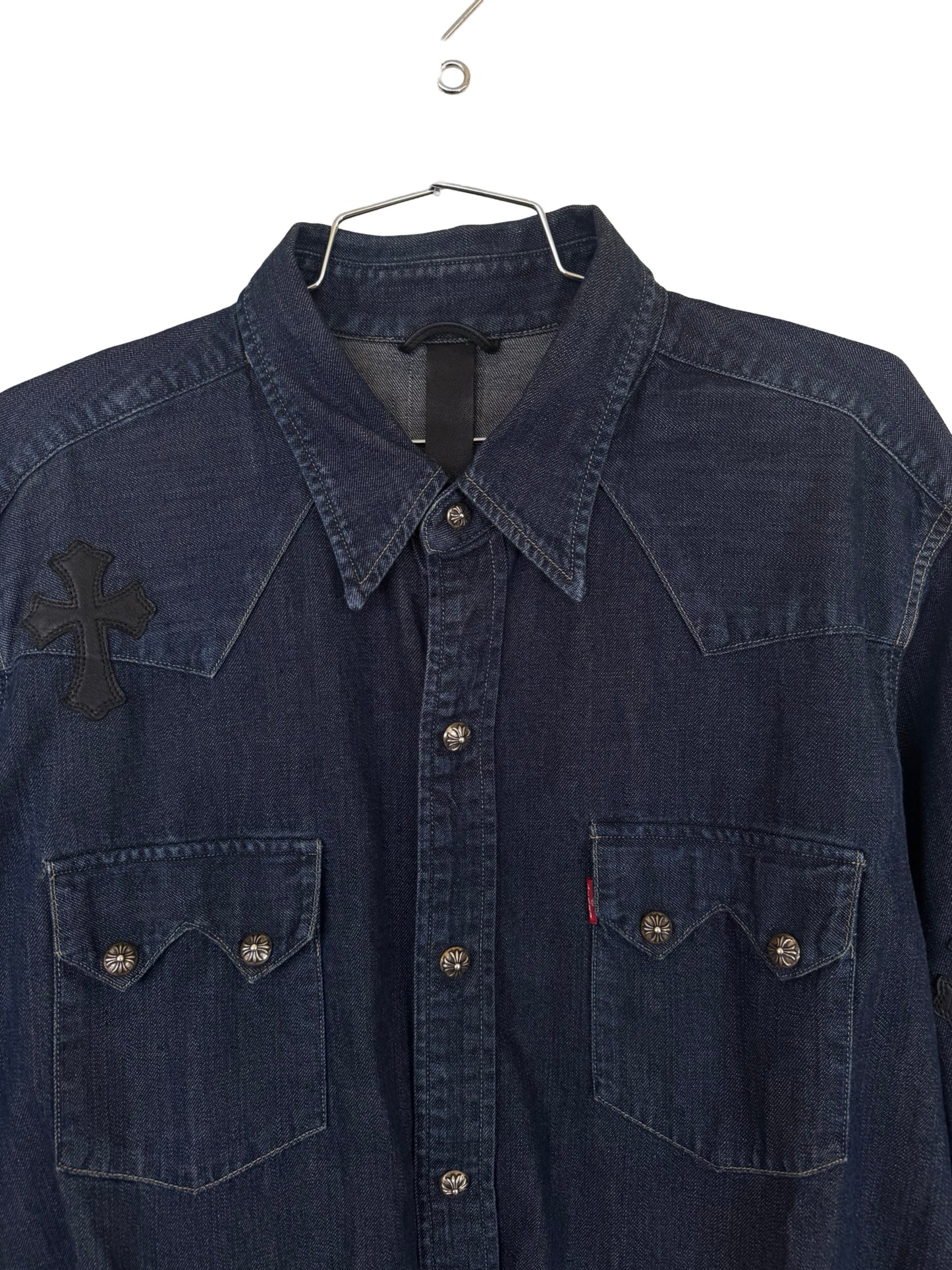 CH Levis Dark Blue Denim Shirt With Patches