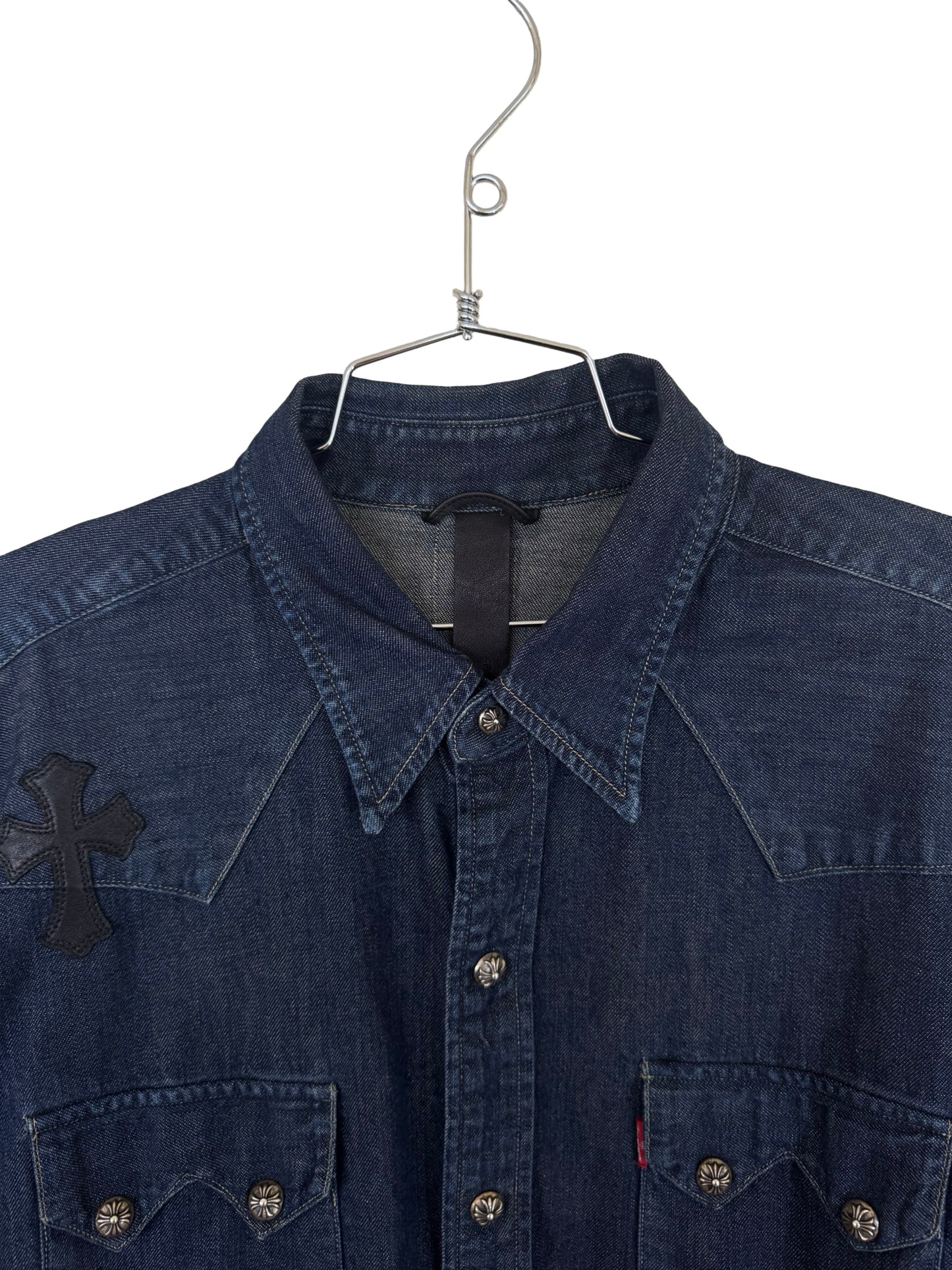 CH Levis Dark Blue Denim Shirt With Patches