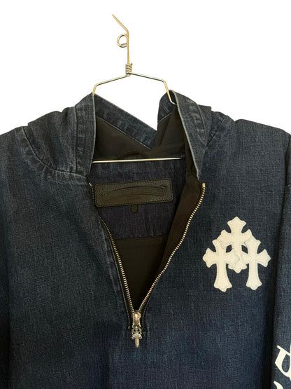 Chrome Hearts Blue & White Cross Patch Denim Anorak
