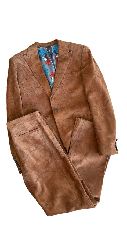 1/1 Chrome Hearts Suede Suit + Pants