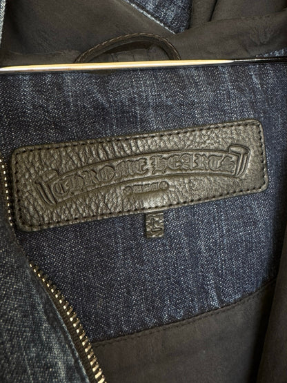 Chrome Hearts Blue & White Cross Patch Denim Anorak