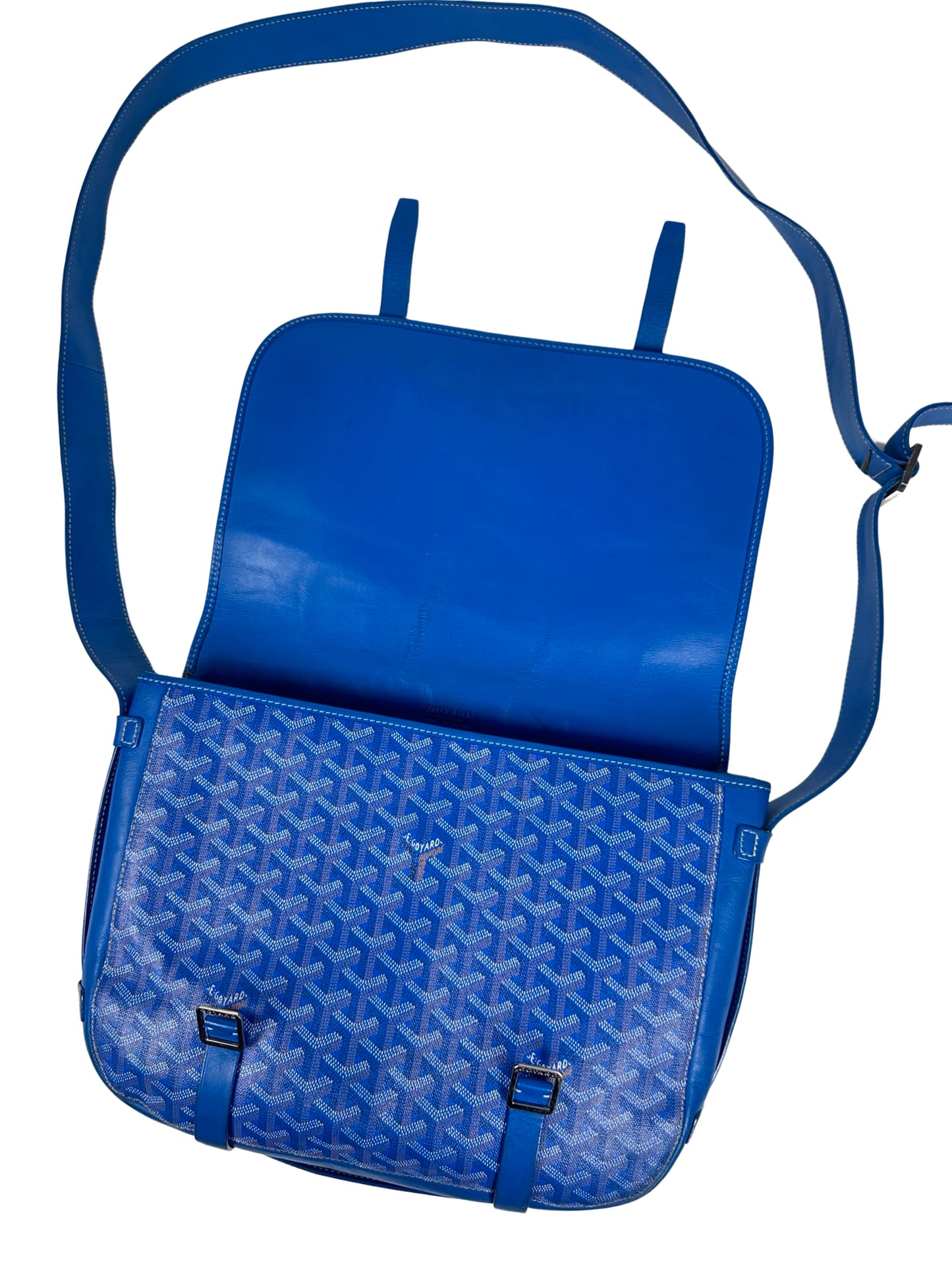 GOYARD BLUE BELVEDERE PM MESSENGER BAG