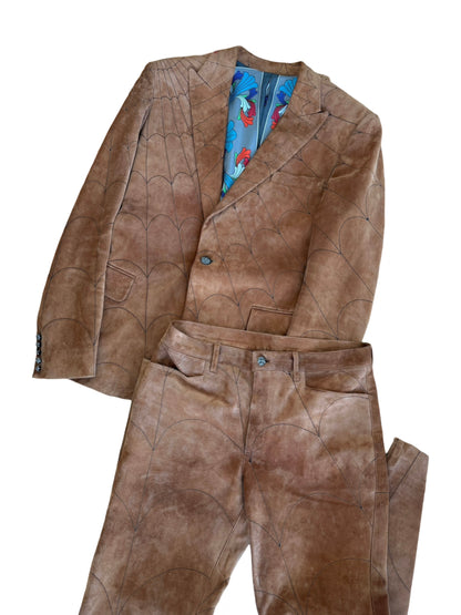 1/1 Chrome Hearts Suede Suit + Pants