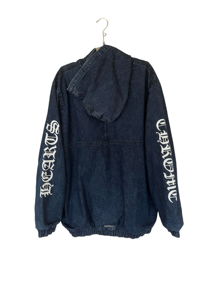 Chrome Hearts Blue & White Cross Patch Denim Anorak
