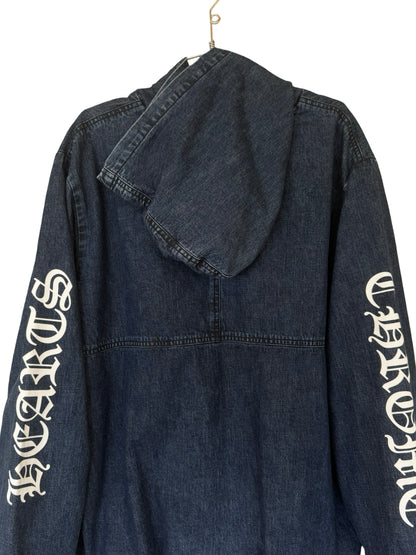 Chrome Hearts Blue & White Cross Patch Denim Anorak