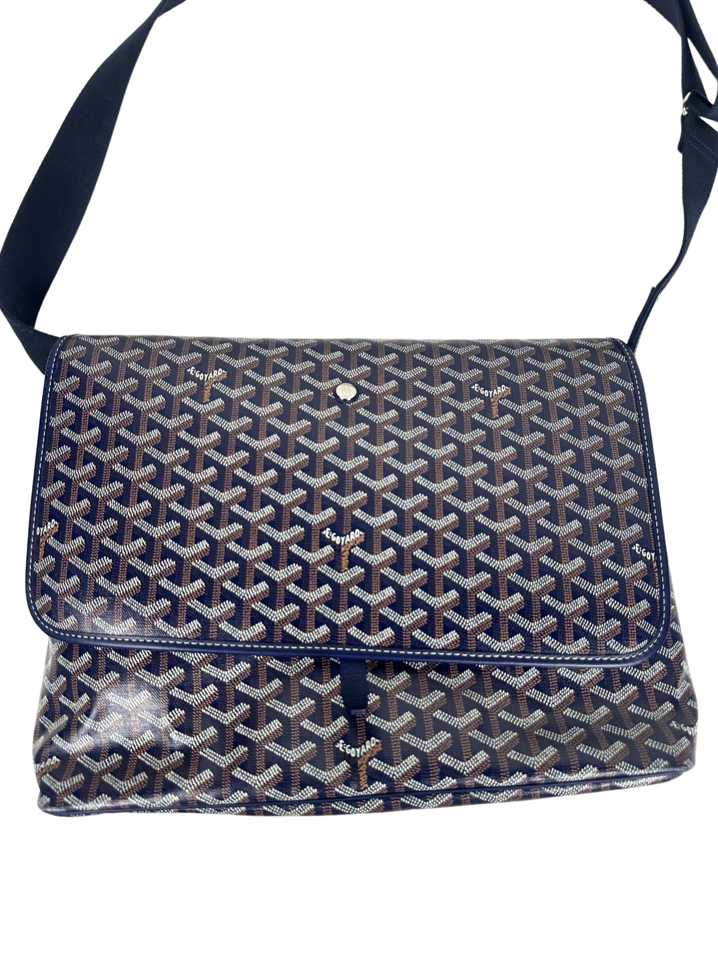 Goyardine Capetien Messenger Bag Navy