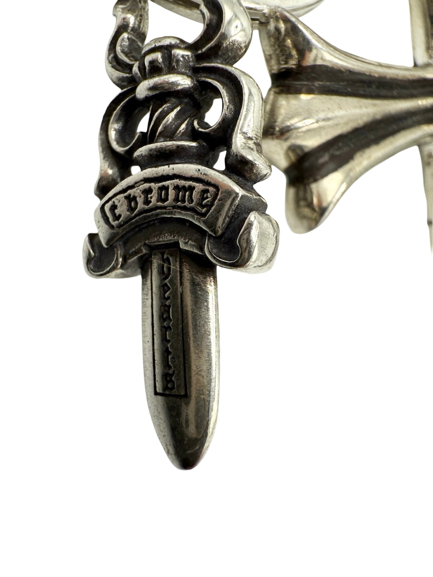 Cross Keychain With Dagger Pendant