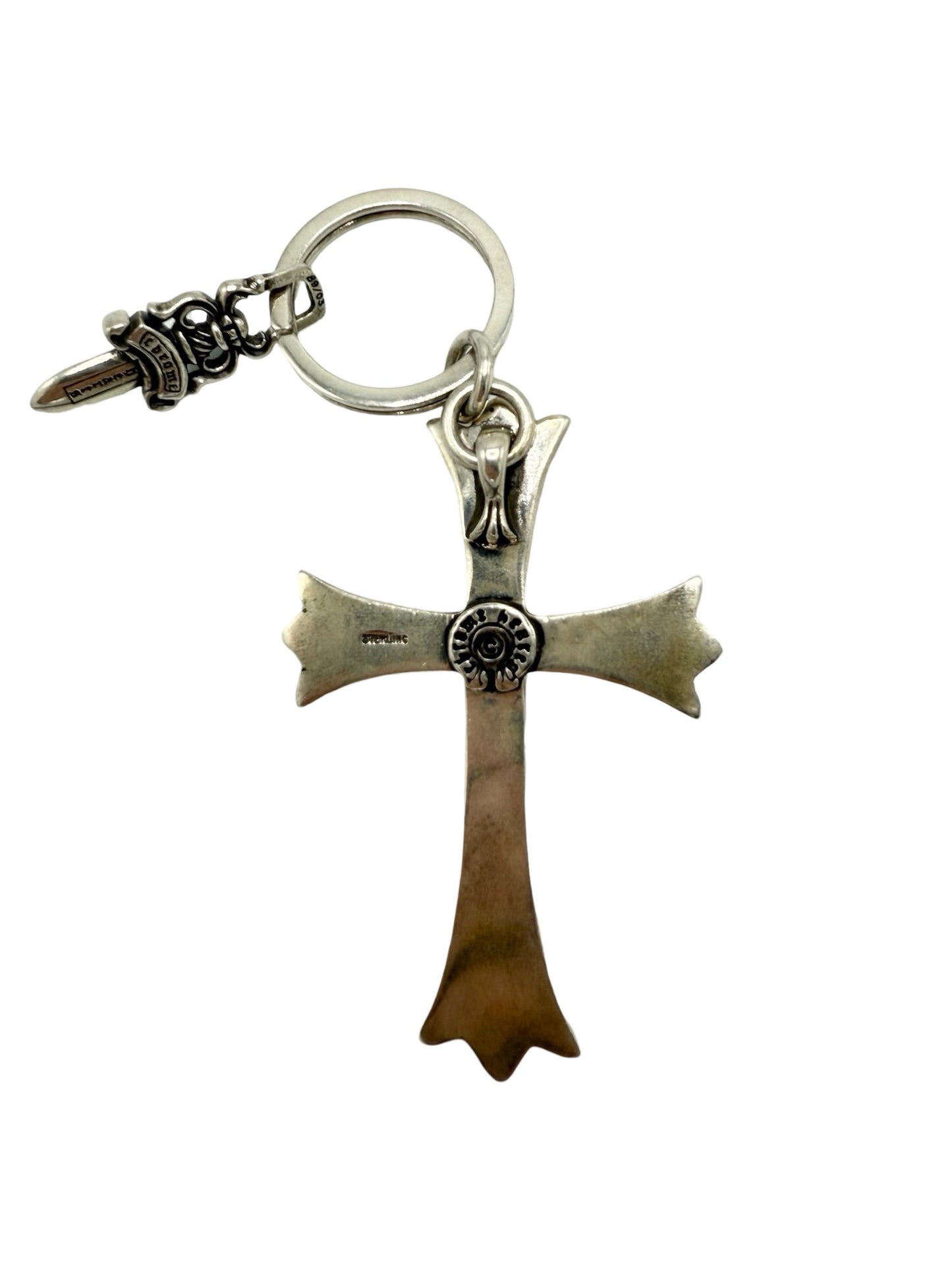 Cross Keychain With Dagger Pendant