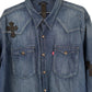 CH Levis Light Blue Denim Shirt With Patches