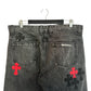 Chrome Hearts Red and Black Patch Pants