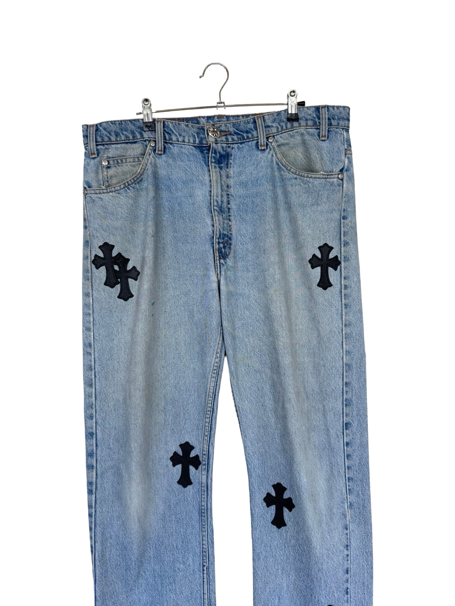 Chrome Hearts Denim With Black Patches