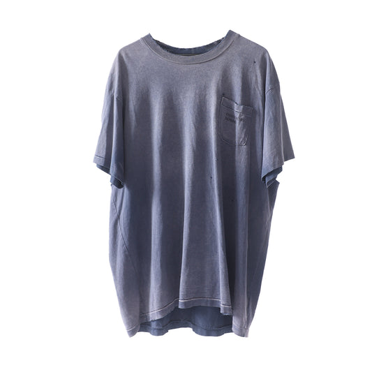 ERD ENFANTS RICHES DEPRIMES Thrashed  FADED Navy Logo Pocket Tee