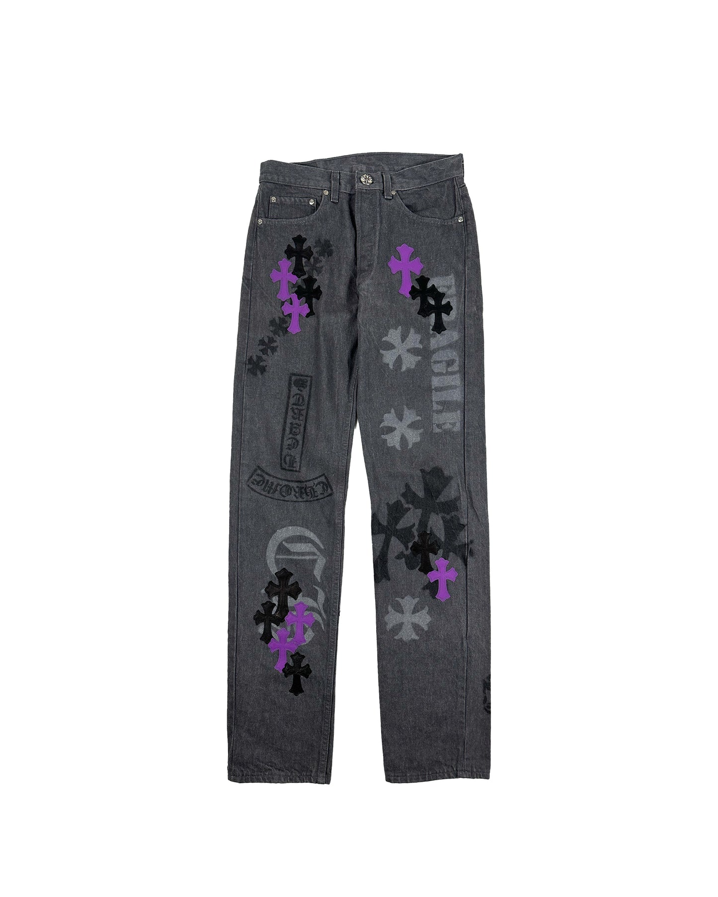 ONLINE PURPLE STENCIL JEANS