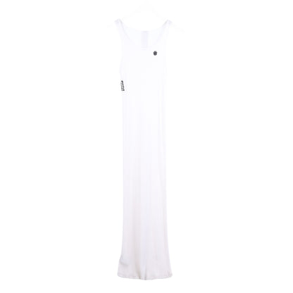 Chrome Hearts Womans White  SCRIPT Long White Dress