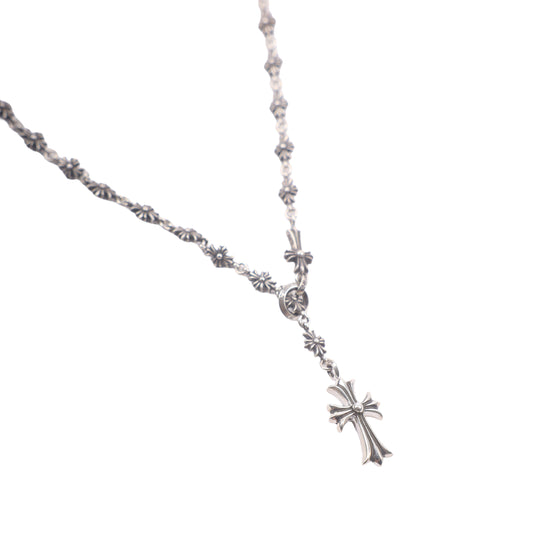 Chrome Hearts Tiny E Rosary Necklace 24 Inches