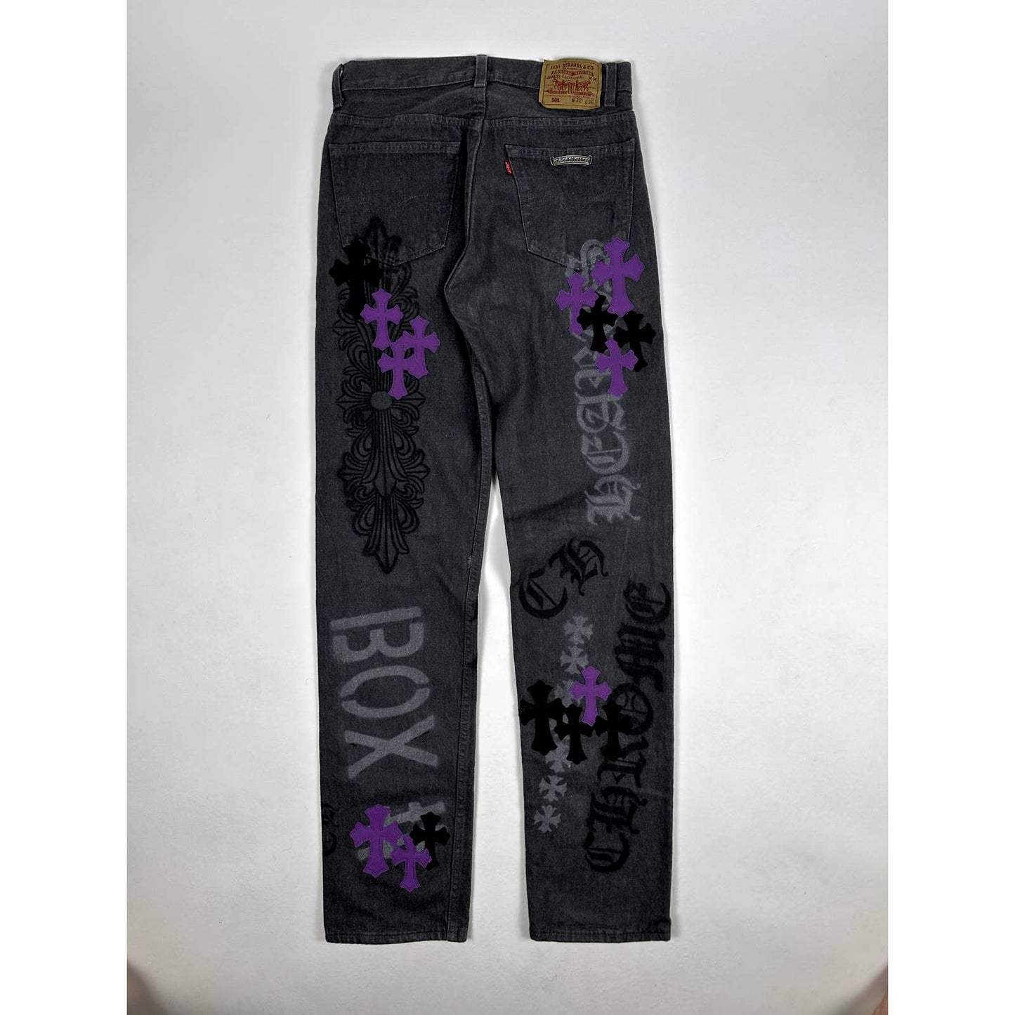 ONLINE PURPLE STENCIL JEANS