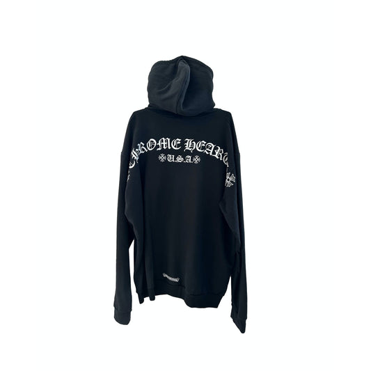 CHROME HEARTS T BAR USA ZIP HOODIE BLACK XXL