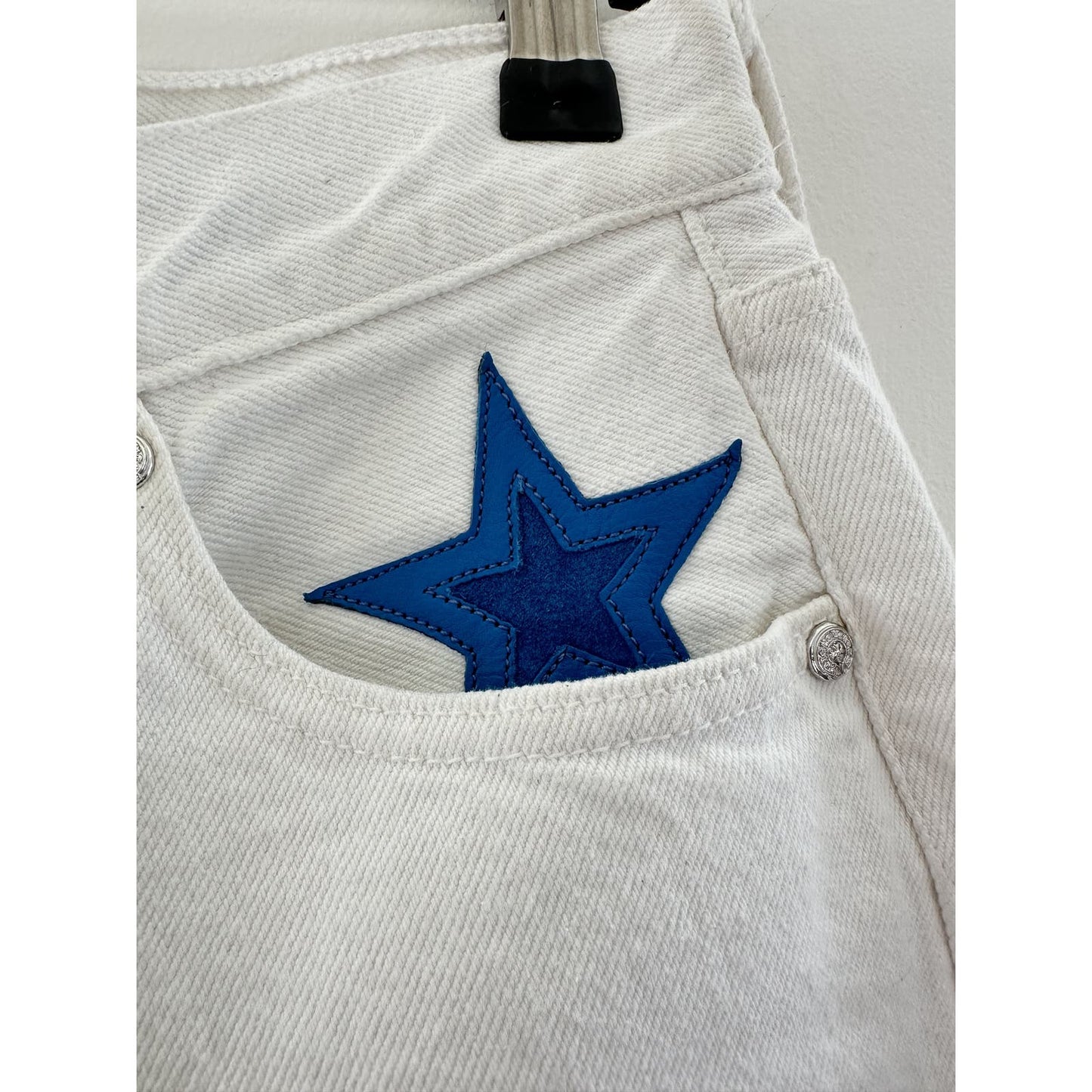 Chrome Hearts Blue/White Star Patch Denim Size 28