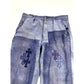 CHROME HEARTS CROSS PATCHED FRENCH WORKWEAR PANTS SIZE 34