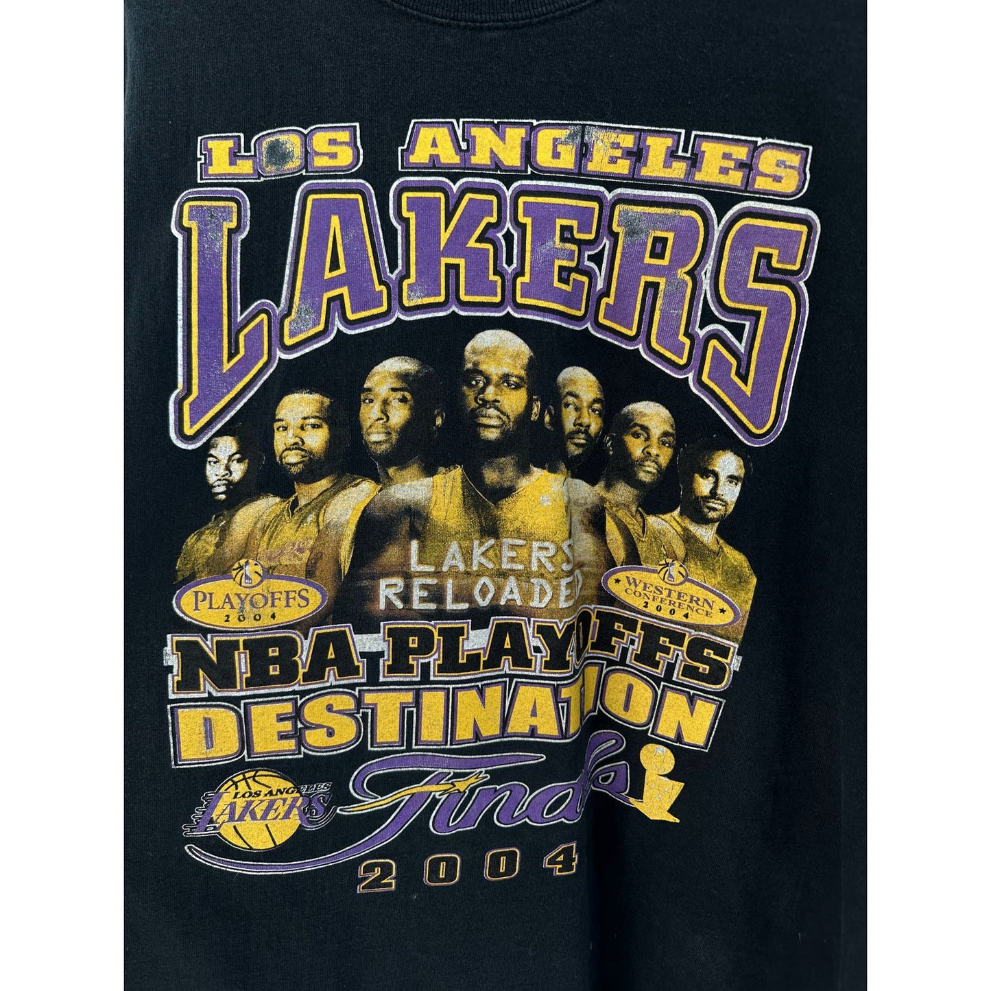 Vintage Lakers .4 Shirt 2004 Playoffs Shirt Shaq Kobe Ring