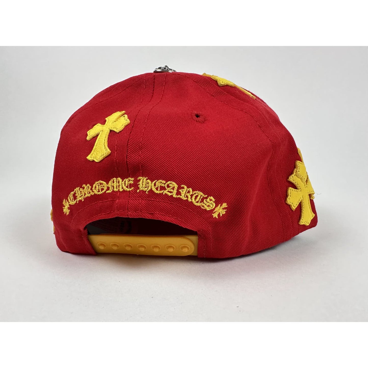 Chrome Hearts Cross Patch Hat Red/Yellow CH Snapback