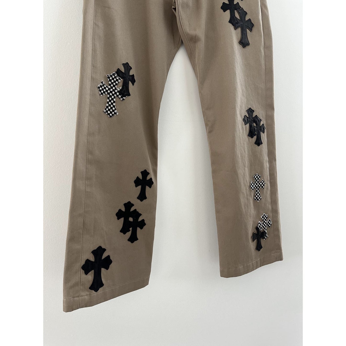 Chrome Hearts Checkered/Black/Camo Cross Patch Chino pants