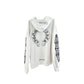 Chrome Hearts Horseshoe Floral Zip Up Hoodie White