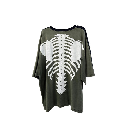 Kapital 2Tone Bone Tee Green & Black