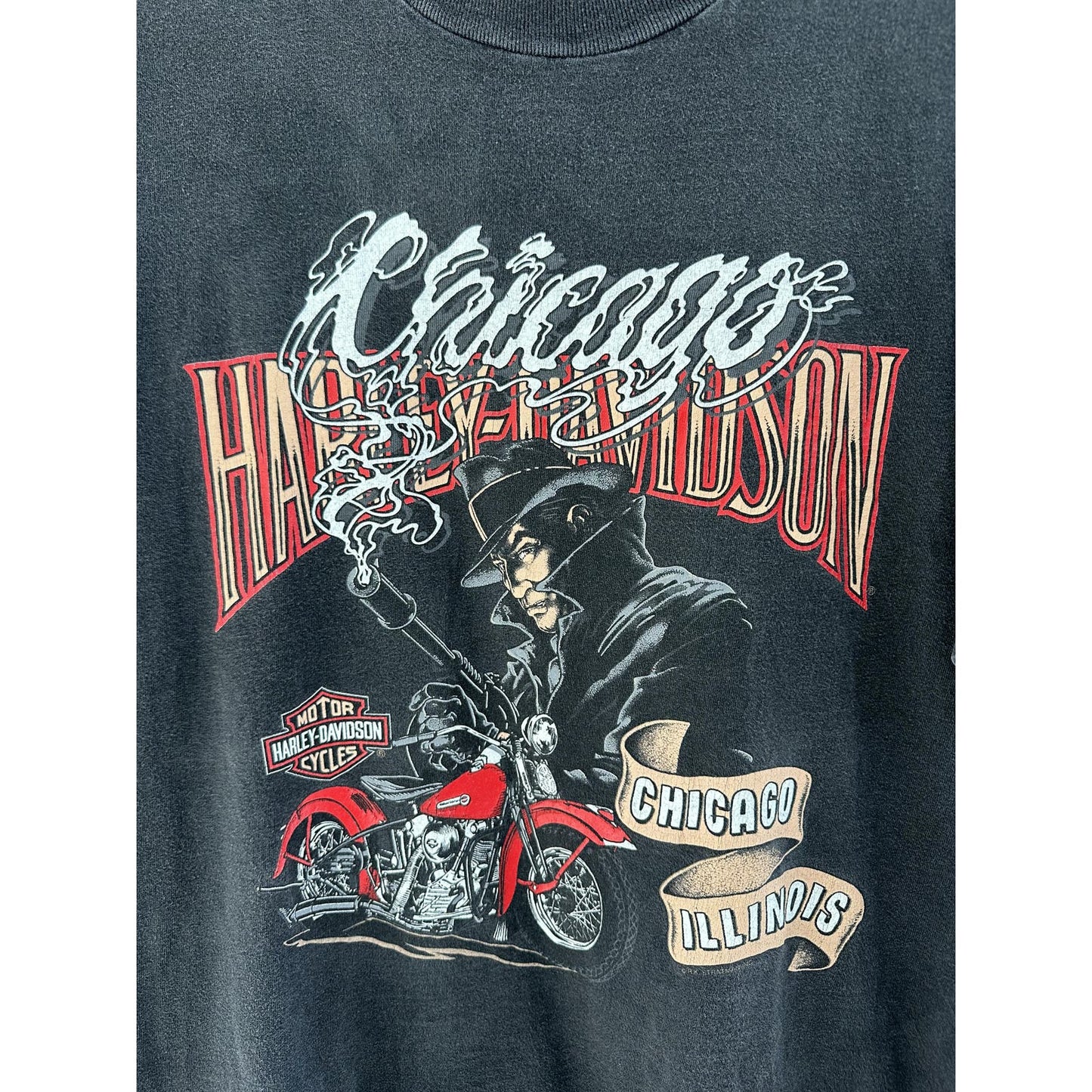 Rare Vintage Gangster Mafia Chicago Harley Davidson Tee