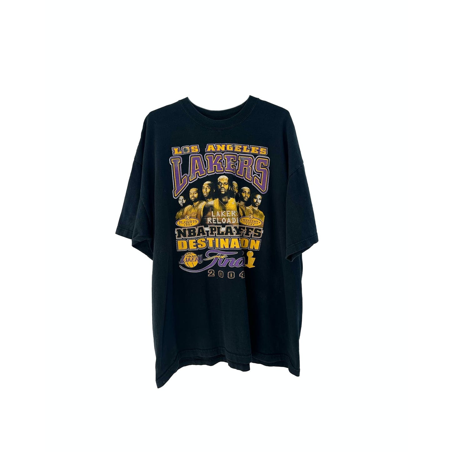 Vintage Lakers .4 Shirt 2004 Playoffs Shirt Shaq Kobe Ring