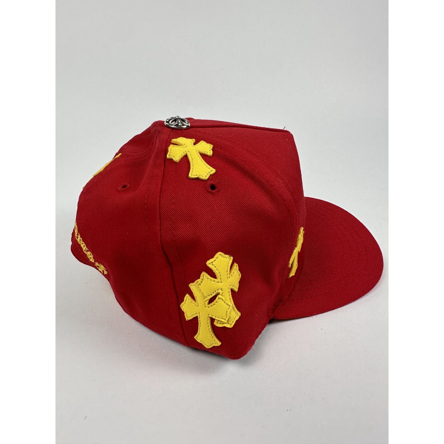 Chrome Hearts Cross Patch Hat Red/Yellow CH Snapback