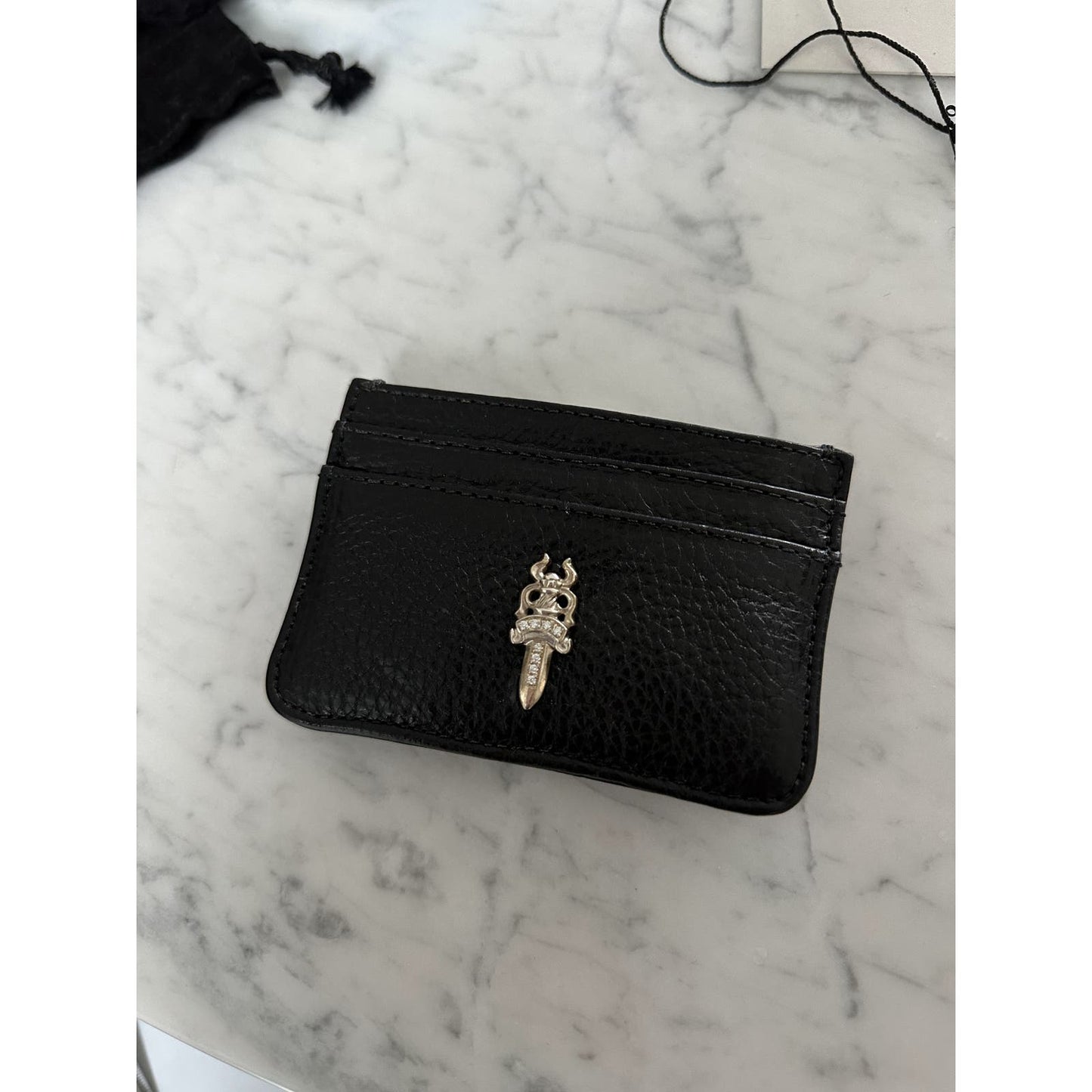 CHROME HEARTS PAVE DIAMOND DAGGER CARDHOLDER