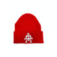 CHROME HEARTS RED TRIPLE CROSS BEANIE